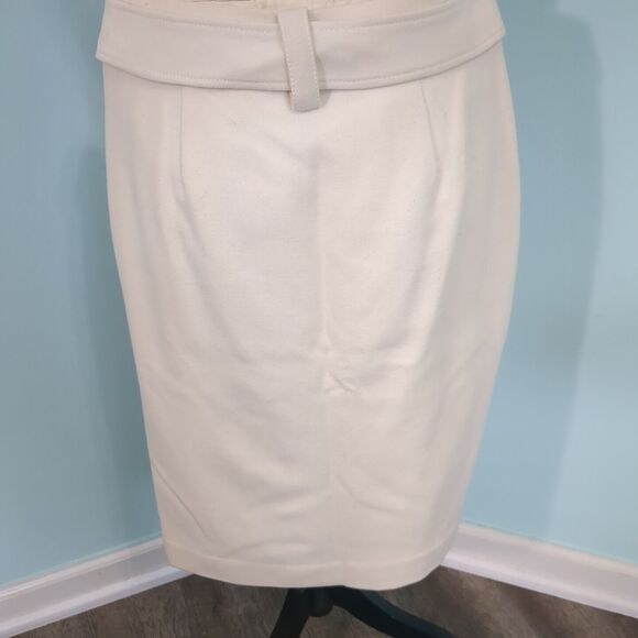 J. CREW Women's vintage straight wool skirt knee length buttons 0 - Picture 2 of 5